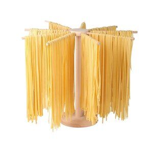 Pasta Drying Rack, Large Wood Pasta Rack Collapsible for Fresh Pasta Noodle Spag